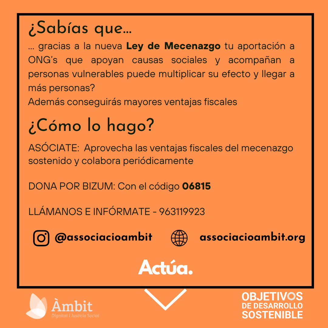 En 2024 se ha reformado la ley 49/2002 de incentivos del mecenazgo a través de un Real Decreto-Ley que incluye nuevas ventajas. ¿Estás pesando en colaborar y no tienes claro cómo o qué ventajas puede reportarte? ¡Contacta con nosotrxs!