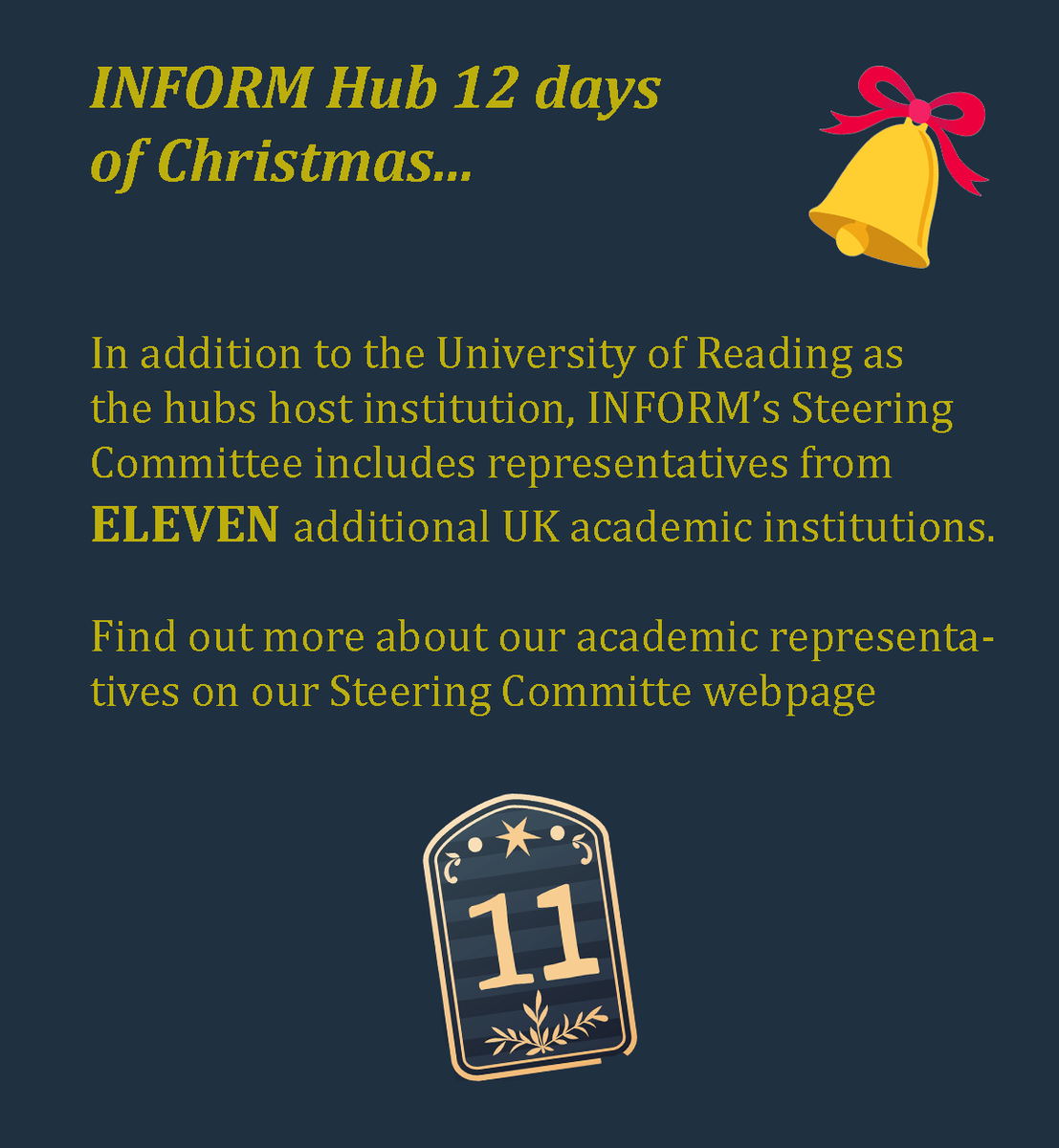 Hubinform's tweet photo. The INFORM Hub team is off on a festive jolly until January 6th! Enjoy the last few days of our 12 days to Christmas a little early.

Wishing you all a wonderful festive season,

The INFORM Team.

https://t.co/bqQhyL6Uwd https://t.co/1UH8WsRzi7