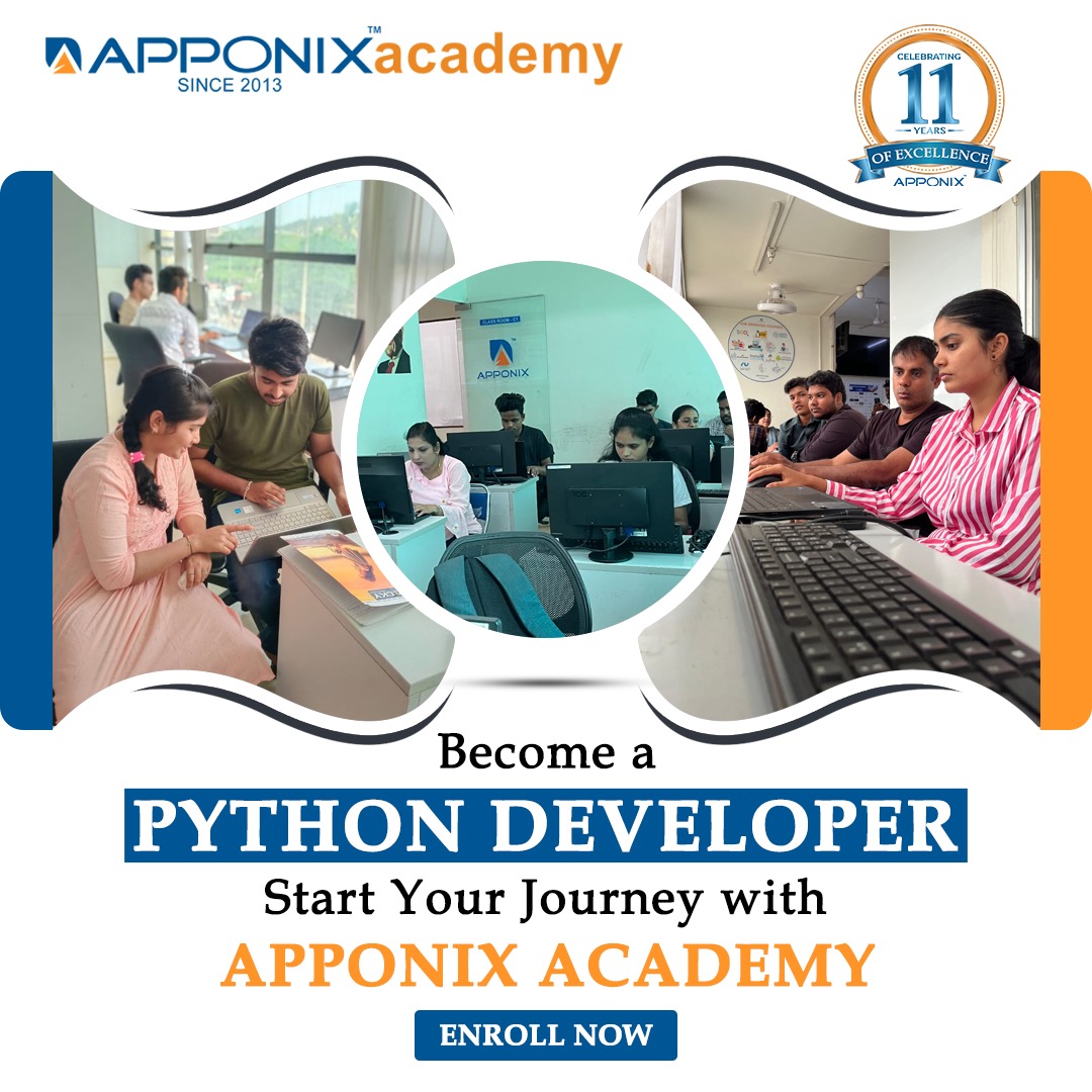 apponix's tweet image. 🚀 Transform Your Career with Python🐍✨
Ready to dive into the world of coding? Join Apponix Academy and become a skilled Python Developer 🐍 #PythonCourse #CodingJourney