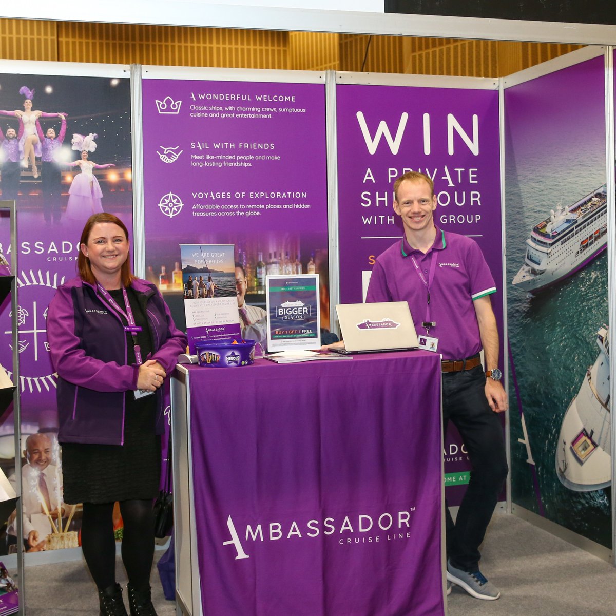 “I love coming to the show, the day flies by. As soon as it finished last year, I knew I wanted to be in the same spot.”

Alan Rennie, <a href="/ambassadorcruis/">ambassadorcruiseline</a>