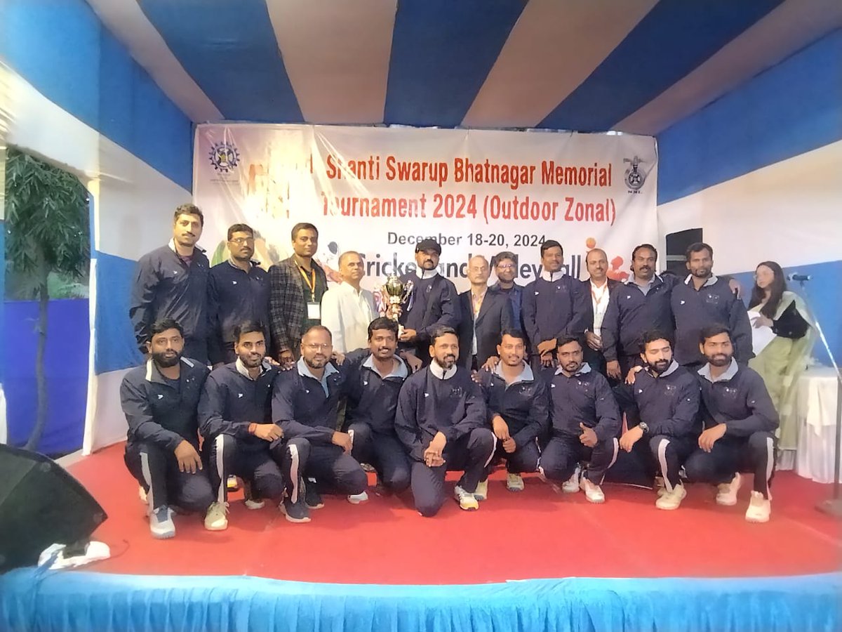 CSIR_NML's tweet photo. The 52nd Shanti Swarup Bhatnagar Memorial Tournament (SSBMT) 2024 (4th Zonal Outdoor) was concluded today at the CSIR-National Metallurgical Laboratory (NML), Agrico Residential Campus Jamshedpur.  CSIR-NML hosted the prestigious 52nd SSBMT outdoor zonal @CSIR_IND https://t.co/mdNgo08ecW