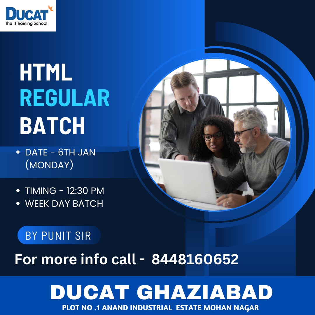 Ducat_education's tweet image. 🌟 Kickstart Your IT Career!
📢 Join the HTML Batch by Punit Sir &amp;amp; master web design basics.
🕒 12:30 PM | 📅 6th Jan 2025
📍 Ducat Ghaziabad, Mohan Nagar
📞 8448160652

#HTMLTraining #WebDevelopment #LearnHTML #ITTraining #DucatGhaziabad