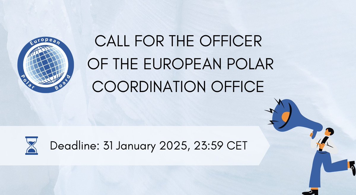 EuPolarBoard's tweet image. 🚨 Job Opportunity Alert! 🚨
We’re hiring an Officer for the European Polar Coordination Office (#EPCO) in Umeå, Sweden! 🇸🇪
📅 Application deadline: 31 January 2025 at 23:59 CET
➡️ More information: europeanpolarboard.org/news-events/ne…