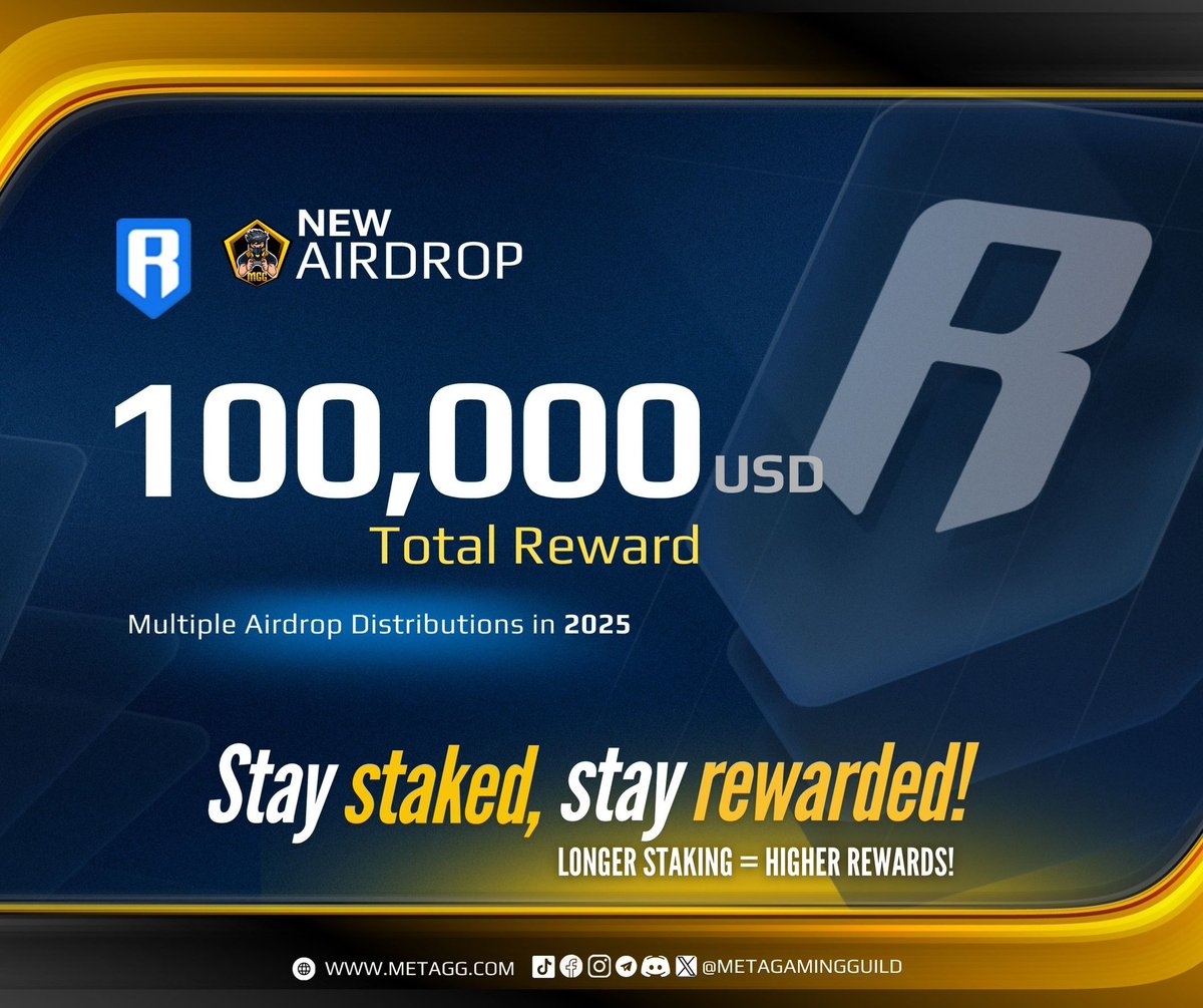 MetaGamingGuild's tweet photo. π£ Exciting News for Our Loyal RON Stakers!
To top off our soon-to-end airdrop, we're excited to announce a NEW AIRDROP with a MASSIVE reward of $100,000 worth of MGG tokens! Multiple distributions in 2025.
Stay with MGG Validator, and earn rewards all year long ~ Can't complain about that! π
Spread the word!
ππ» Stay staked, stay rewarded
ππ» Longer staking, higher rewards
ππ» 100K worth of MGG tokens
π @Ronin_Network Staking link: https://t.co/ATbukFc6hh
#MGG #MetaGamingGuild #Ronin #MGGValidator #validator #delegator #airdrop #stake #stakingreward