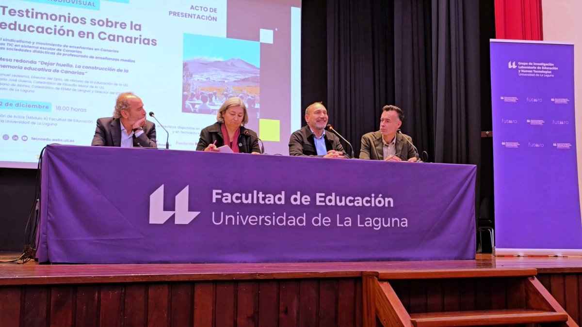 📽️ Presentada en la Universidad de La Laguna la colección audiovisual ‘Testimonios sobre la educación en Canarias’

👉 t.ull.es/22sb