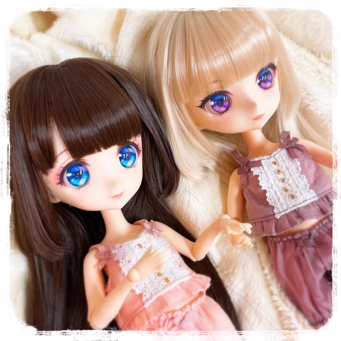 ERIMOがデザインをさせて頂きました【Harmonia humming クリエイターズドール フレジェとオランジュ】お蔵出しで販売中です(残りわずかとのこと)二人をお着換えした写真をぜひご覧ください 