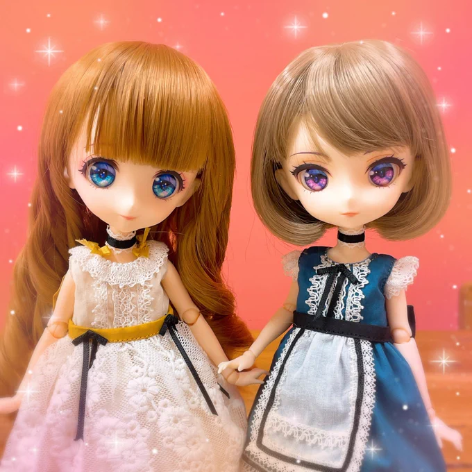 ERIMOがデザインをさせて頂きました【Harmonia humming クリエイターズドール フレジェとオランジュ】お蔵出しで販売中です(残りわずかとのこと)二人をお着換えした写真をぜひご覧ください 