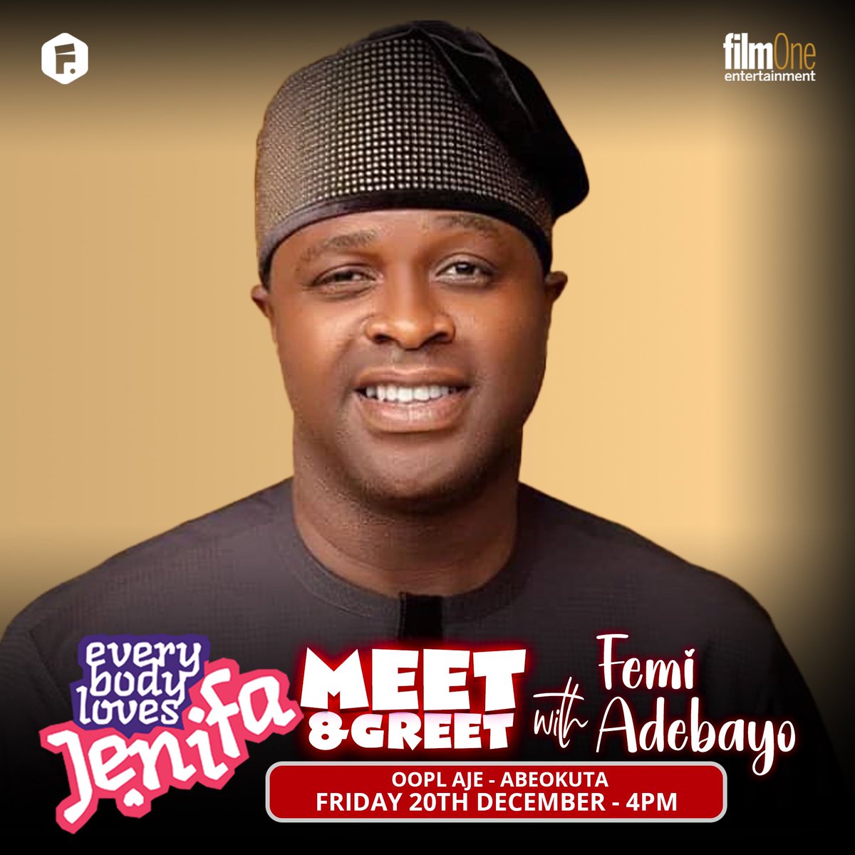 faan_tv's tweet photo. TGIF!!!
See schedules for Meet &amp; Greet with your favs at the cinemas today to watch
#EverybodyLoves Jenifa and get lots of gifts!

#EverybodylovesJenifa is showing in all cinemas Nationwide.
#ELJthemovie
#funkeakindele
#funkeakindelenetwork https://t.co/NXlwolnpKx