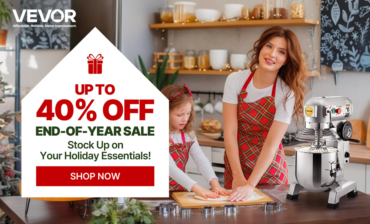 🎄 Christmas Sale Alert! 🎁

Celebrate the season of giving with 40% OFF on a wide range of VEVOR's premium products! From tools to home essentials, upgrade your life without breaking the bank.

bit.ly/3DAfqr3

#VEVOR #ChristmasSale #holidaydeals