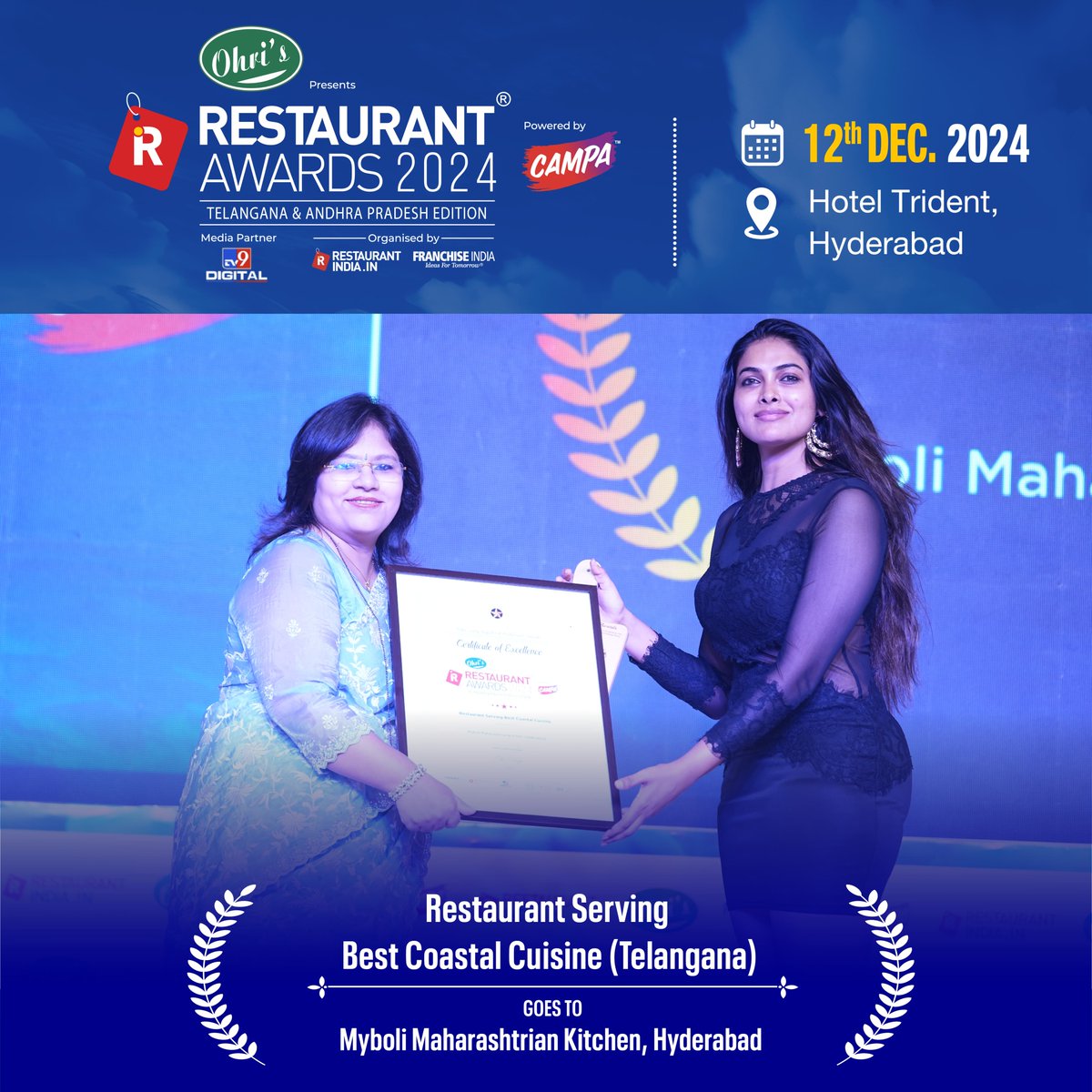 IndianRestCong's tweet image. We are happy to announce the esteemed winners of the Restaurant Awards 2024!

#RestaurantAwards2024 #CulinaryExcellence #AuthenticCuisine #NorthIndianFlavors #TeluguCuisine #CoastalCuisine #TevarKitchen #PalamuruGrill #MyboliKitchen #HyderabadEats #TelanganaFood #FoodieAwards