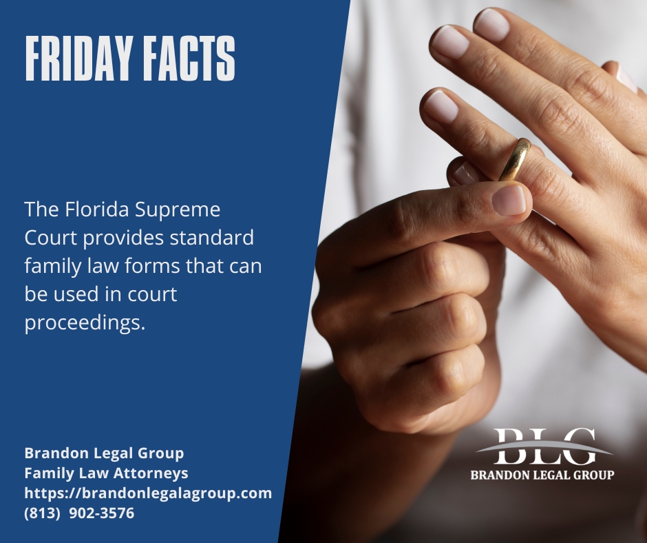 BrandonLegal's tweet photo. FRIDAY FACTS 

The Florida Supreme Court provides standard family law forms that can be used in court proceedings. 

Brandon Legal Group 
Family Law Attorneys 
https://t.co/CNz8wzm8cW 
(813) 902-3576 https://t.co/mdHgeHFp7i