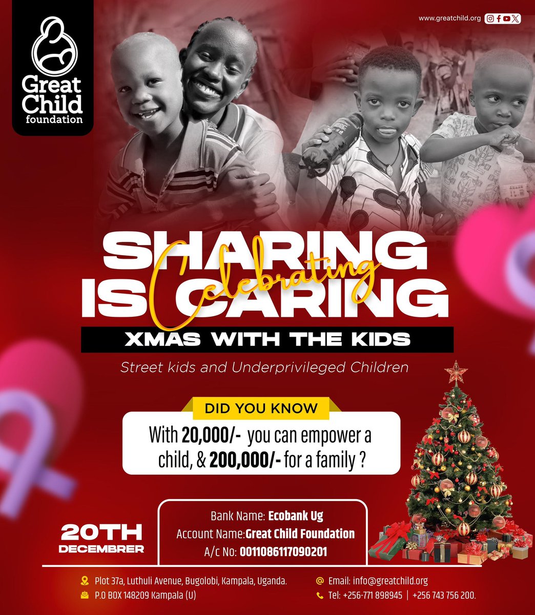 Christmas party is today !✨🥳
Location is Buwambo 
#Christmas 
#christmasparty 
#children 
#GiveBack 
#DonateNow