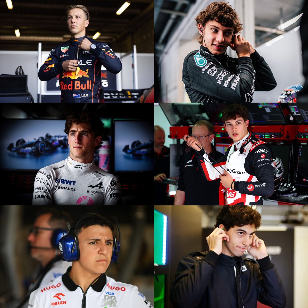 JohnF1_14's tweet photo. Los pilotos que disputarán su primera temporada completa en 2025:
-Liam Lawson 🇳🇿 (Red Bull)
-Andrea Kimi Antonelli 🇮🇹 (Mercedes)
-Jack Doohan 🇦🇺 (Alpine)
-Oliver Bearman 🇬🇧 (Haas)
-Isack Hadjar 🇫🇷 (Racing Bulls)
-Gabriel Bortoleto 🇧🇷 (Sauber)

Cambio generacional en toda regla. https://t.co/5r91s0zqTY