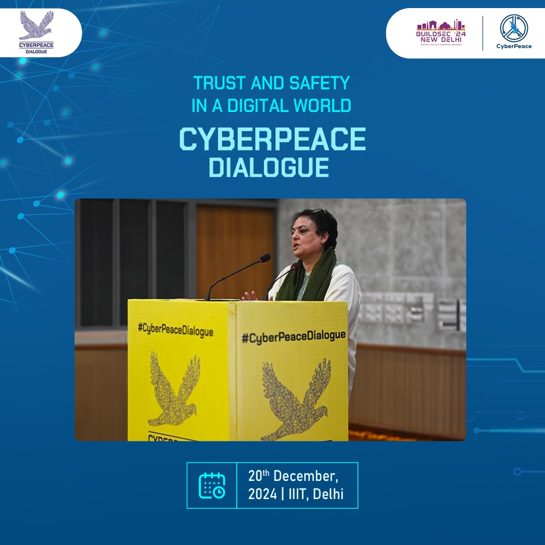 cyberpeacengo's tweet photo. @CyberVineet welcomed Smt. Rekha Sharma(@sharmarekha), MP, Rajya Sabha, and former Chairperson of the NCW, as the chief guest and keynote speaker at #CyberPeaceDialogue.
She spoke about trust and safety in the new digital age and how we can empower people to combat cyber threats and have safer digital experiences every day 💻
#CyberPeace☮️ #CyberPolicy #CyberDiplomacy #CyberSecurity #IIITDelhi