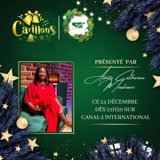 canal2inter's tweet photo. 📷📷 Joyeux Noël ! 📷📷
Rejoignez-nous pour une soirée magique et musicale "Carillons", présentée par notre mère Noël Aimée Catherine Moukouri ! 📷📷
Ne manquez pas ce rendez-vous exceptionnel le 24 décembre à 21h30 sur Canal 2 International. 
#Noël #Carillons #Canal2Inter https://t.co/kZtCpHUR42