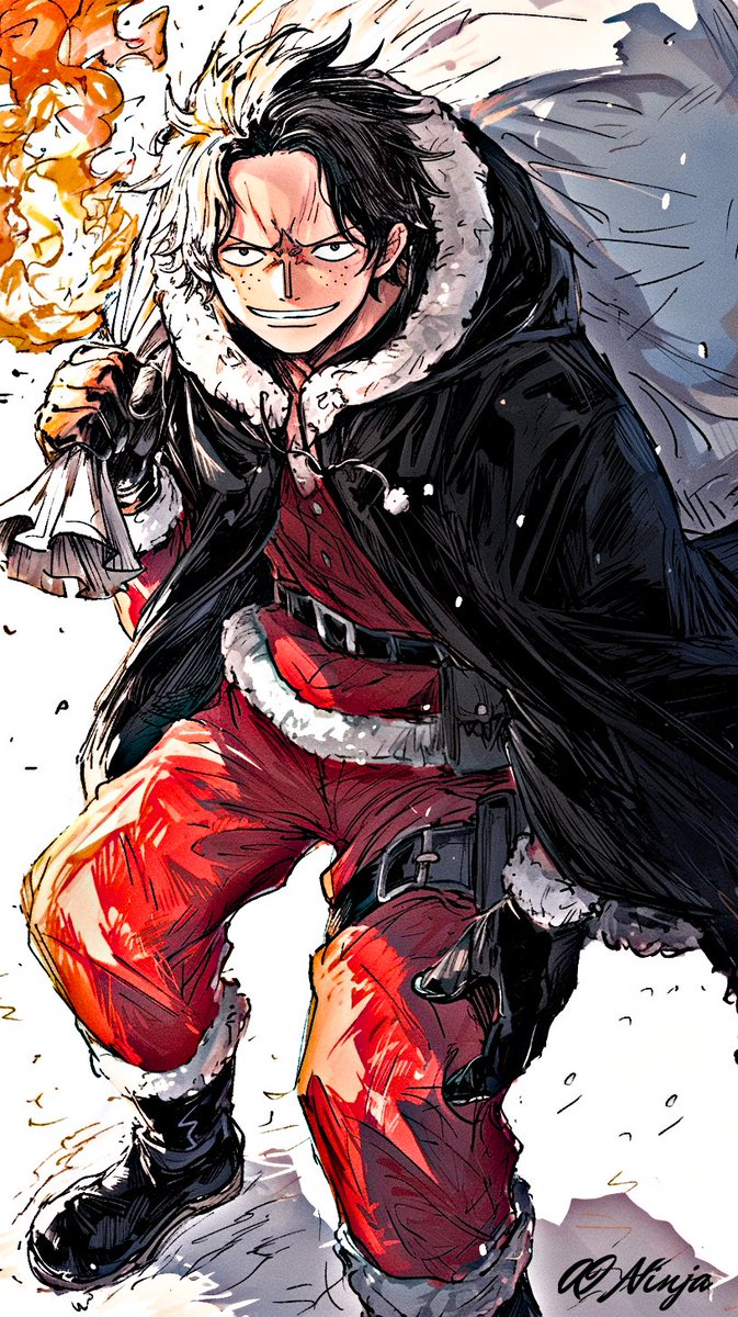 最後はもちろんエースサンタ！
#ワンピース #エース #壁紙 #wallpaper