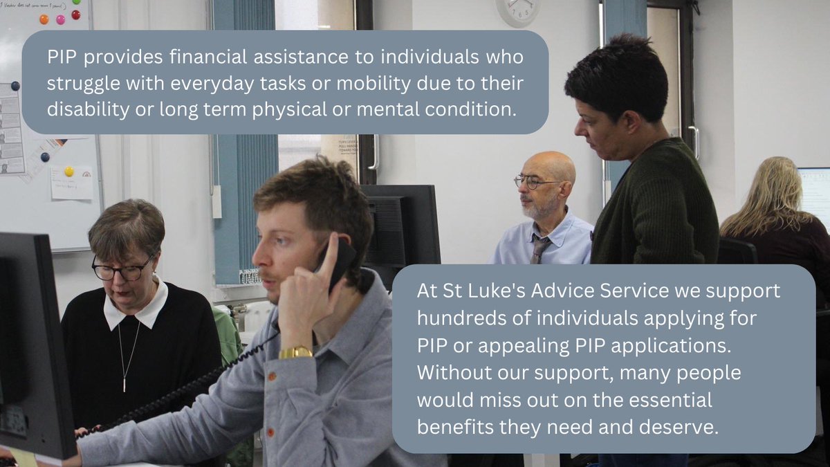StLukesAdvice's tweet photo. At St Luke’s Advice Service, we’re dedicated to supporting Brighton’s vulnerable community in navigating the complex process of claiming PIP (Personal Independence Payment). Your donations help us continue this important work.💙 #donate #brighton #charity 

Link in bio to donate! https://t.co/cwPh5QqVty