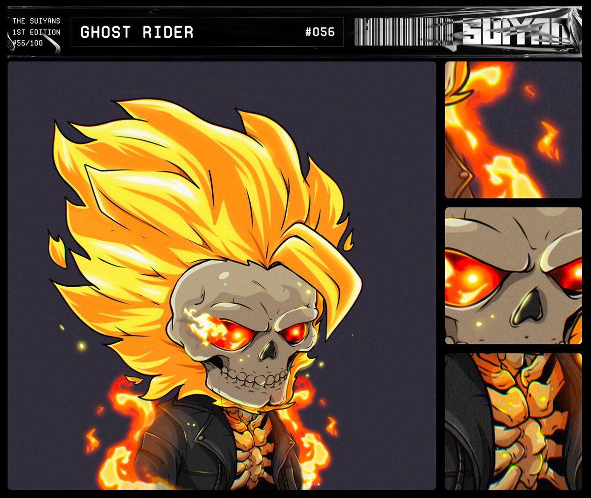 supersuiyan's tweet photo. Meet The Suiyans: Ghost Rider #56/100   

The fiery spirit of vengeance, wielding hellfire and punishing the wicked.
Suiyan: @GhostRiderNo1 https://t.co/Kxhk6Us034