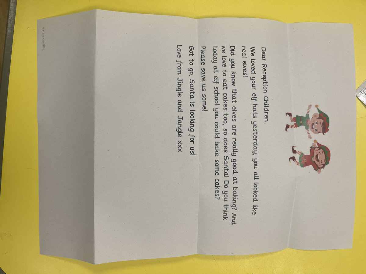Billinge St Aidan’s Early Years (@staidansbeyfs) on Twitter photo We got another letter from Jingle and Jangle! We had to learn how to make cakes today at Elf School. Elf School is really hard work, especially in the run up to Christmas! #elfschool <a href="/Staidansb/">St Aidan's C.E.</a> <a href="/MrsF_staidansb/">Mrs F Head @staidansb</a> 🎄🎄🎄 We got another letter from Jingle and Jangle! We had to learn how to make cakes today at Elf School. Elf School is really hard work, especially in the run up to Christmas! #elfschool <a href="/Staidansb/">St Aidan's C.E.</a> <a href="/MrsF_staidansb/">Mrs F Head @staidansb</a> 🎄🎄🎄