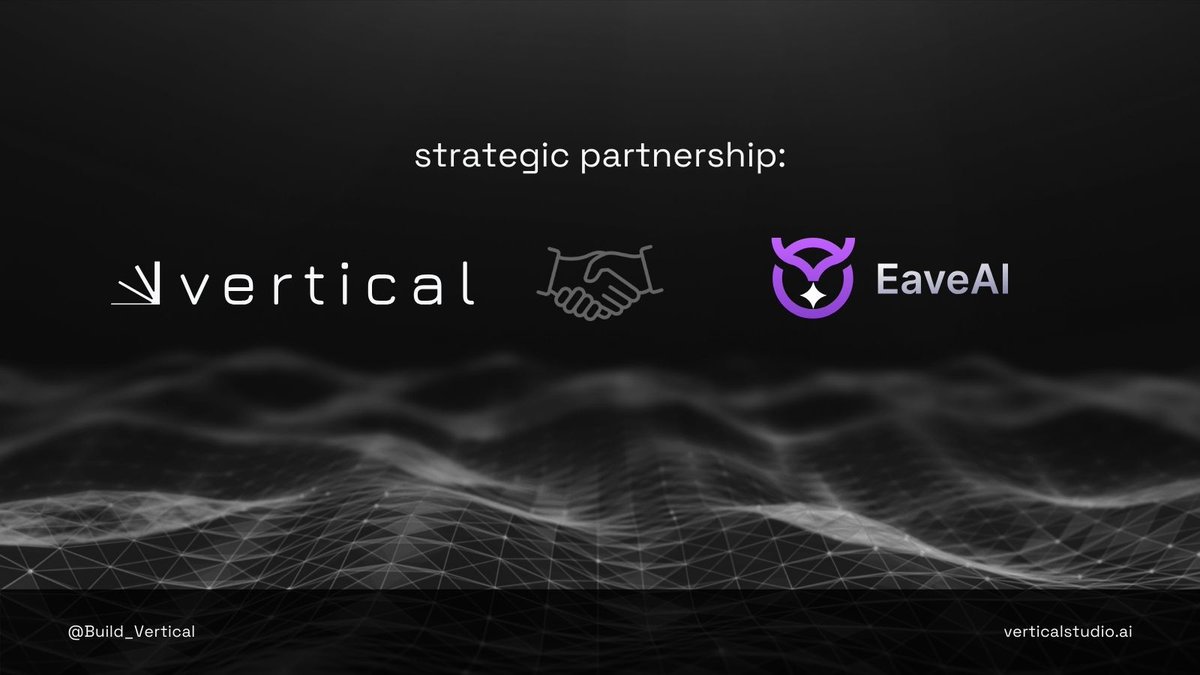 Build_Vertical's tweet photo. Vertical x EaveAI

We’ve partnered with @EaveAI to develop an AI model that will change how we handle data in Web3!

This AI model will be designed to tackle challenges current AIs struggle with, including:

◽️ Handling Web3 lingo
◽️ Project identification from context
◽️ Important part identification
◽️ Sentiment analysis...

We'll combine our knowledge of training AI models with Eave’s impressive data sets to train a new AI model. 

Together, we aim to make this the leading AI for context handling in Web3. 

Our mission for this model is to become the main provider for:

◽️ Web3 search engines
◽️ Market sentiment trackers
◽️ On/Off chain data aggregators
◽️ Content creation engines...

First version of this model will go live on our marketplace! ⚡️