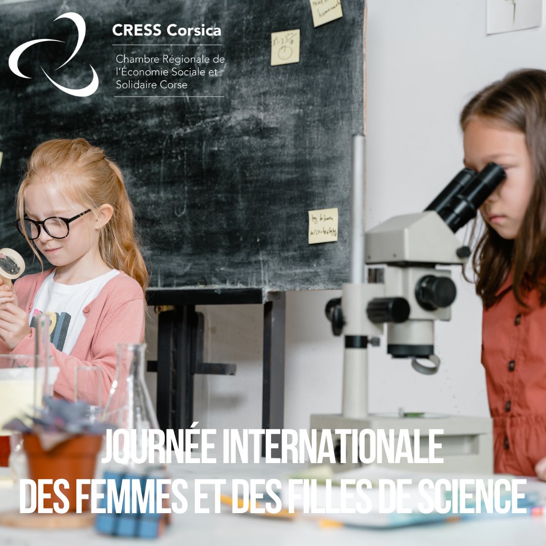 🌍 Le 11 février, nous mettons en lumière les femmes et les filles dans la science.
 Encourageons les vocations, brisons les stéréotypes et soutenons celles qui transforment notre avenir. 🙌
 #CRESSCorsica #FemmesScientifiques #ÉgalitéDesChances