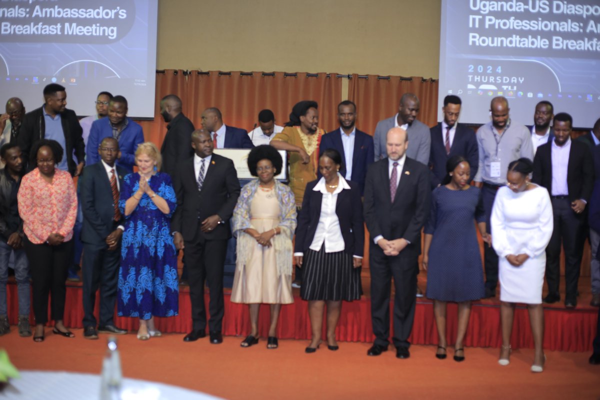 RobieKakonge_'s tweet image. What an insightful #AmbTechTalkUG! 🌟 Grateful to all who joined the breakfast meeting yesterday on the sidelines of the Diaspora Convention. Your ideas, collaborations & energy are key to driving Uganda's ICT innovation. Let’s keep the momentum going! 💻🇺🇬 #TechForDevelopment