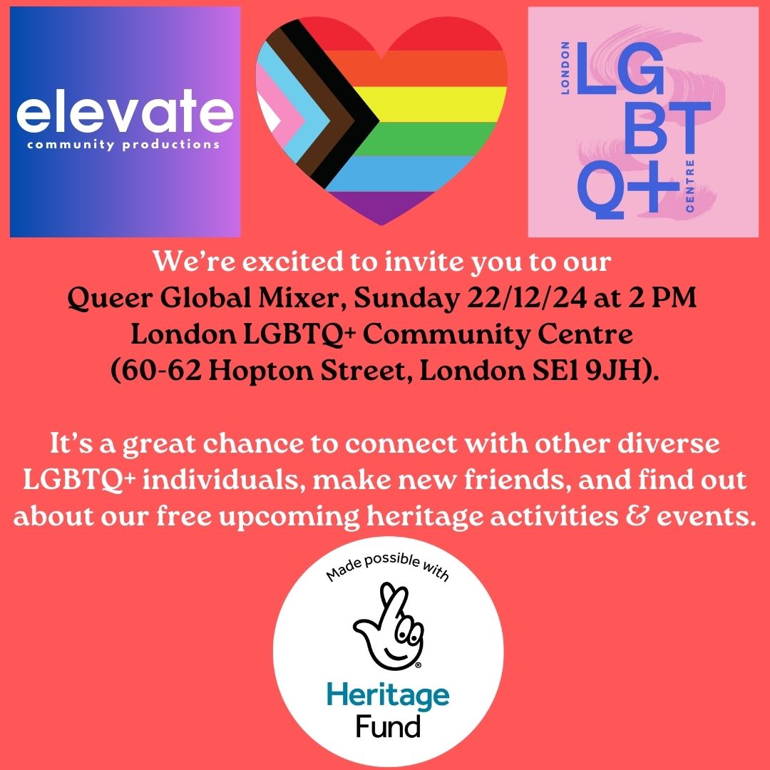 Join us for a festival afternoon of connection and celebration at the London LGBTQ+ Community Centre! 🌈✨🎄 2pm onwards at London LGBTQ+ Community Centre, Blackfriars