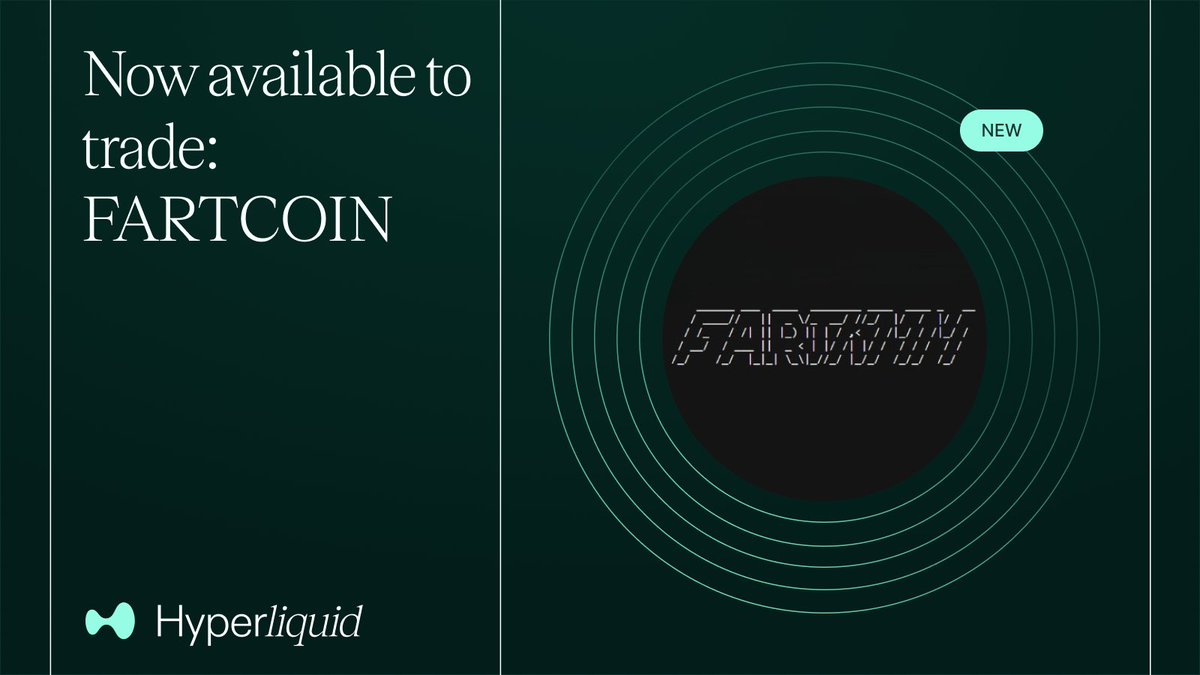HyperliquidX's tweet image. By community request, you can now long or short $FARTCOIN with up to 3x leverage.