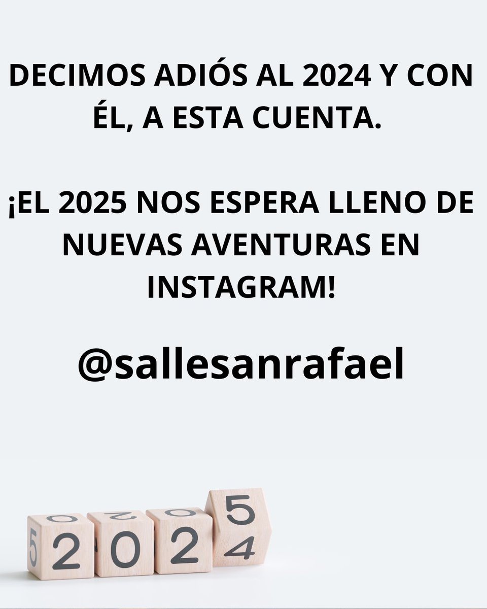 Esta cuenta ha vivido muchas experiencias, aprendizajes y momentos compartidos. 

El 2025 viene lleno de nuevos retos y es hora de plantearse otros formatos. Por eso, decimos adiós a esta plataforma. 
¡Nos vemos en instagram!