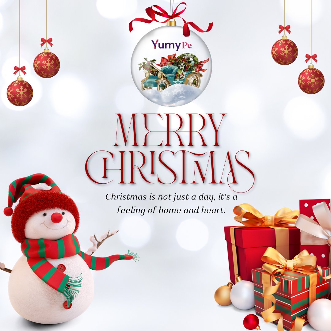 Here's to a Christmas filled with love, laughter, and unforgettable memories. Wishing you peace, happiness, and unforgettable moments with those who matter most. Enjoy this magical time of year!
.
.

#yumype #ChristmasSpirit #JoyfulMoments #HolidaySeason #LoveAndLaughter