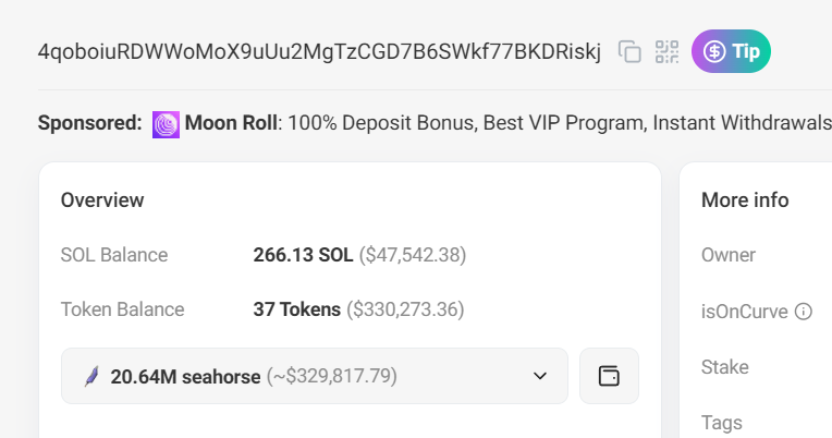 isaganiflow's tweet photo. wholesome day for crypto.

@andrewshaman has been streaming for 10 years and living on a mates couch for about 3. and because he got a crash course in crypto today and launched a coin called $seahorse while streaming on Kick he now can buy his own house. 

additionally shaman is not only funny but is very kind hearted, he chose to sell 50% early and burn 25% of his dev allocation.

SEND IT TO ELF HEAVENS GANDALF DEV🧙‍♂️  

(called this at @OrdinalsPH, @GentryWeb3, and @freaksfnf at 79k we're now 222x up)