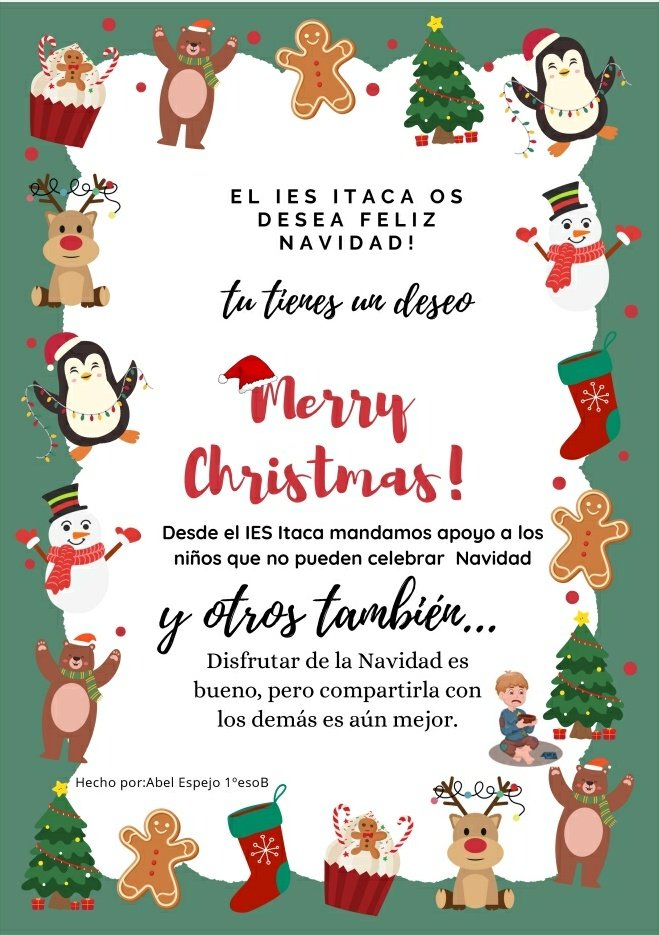 El IES ÍTACA os desea unas Felices Fiestas