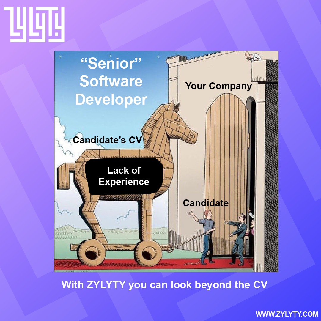 ZYLYTY's tweet photo. 🚪 Don’t let a ‘brilliant’ CV be the Trojan horse that brings lack of experience into your company. Hiring the wrong developer can cost you valuable time, money, and team morale.
#ZYLYTY #TechRecruitment #NoBadHires #SkillAssessment #HireSmart https://t.co/Obgh87F92G
