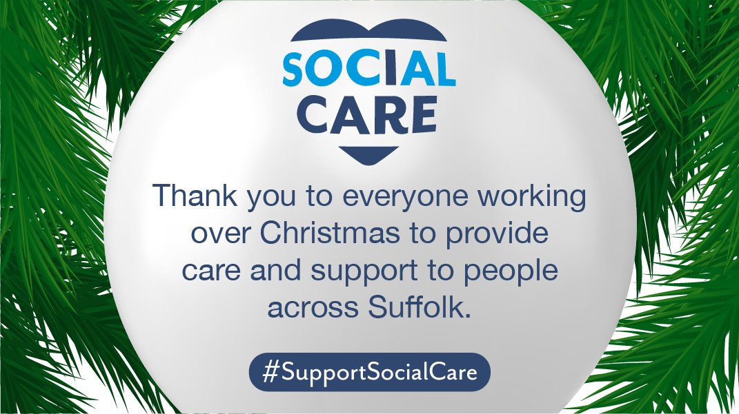 suffolkcc's tweet image. Thank you to everyone working over Christmas and New Year to provide care and support to people across Suffolk. #SupportSocialCare