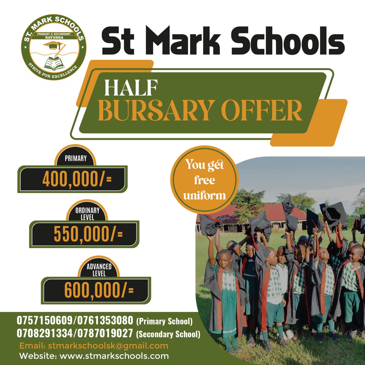 stmarkkayunga's tweet photo. Don't miss out on Your Dream, Benefit From our Bursary Scheme

Because your diversity &amp; backgrounds are a source of creative wealth, we are committed to defending equal opportunities. With us, financial dimensions are never an obstacle to pursuing your studies.

1/2 https://t.co/hOH2XOihk9