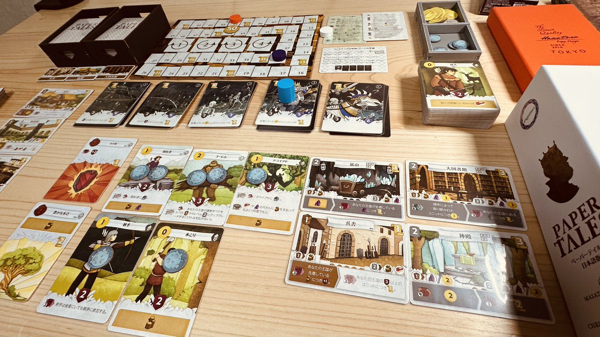 KUMARL765's tweet photo. #ボードゲーム #papertales
#ペーパーテイルズ ソロ7回目/難度0/54VP/過去MAXタイ/オートマの点数を防ぎつつの収入増、といういつものパターンで圧勝も、過去ベストVPを超えられない。ここが壁なのか?最大戦闘力は16点。これも記録しておこう。ゴーレムが街に優しいゲーム。 https://t.co/RoWNdYMrLJ