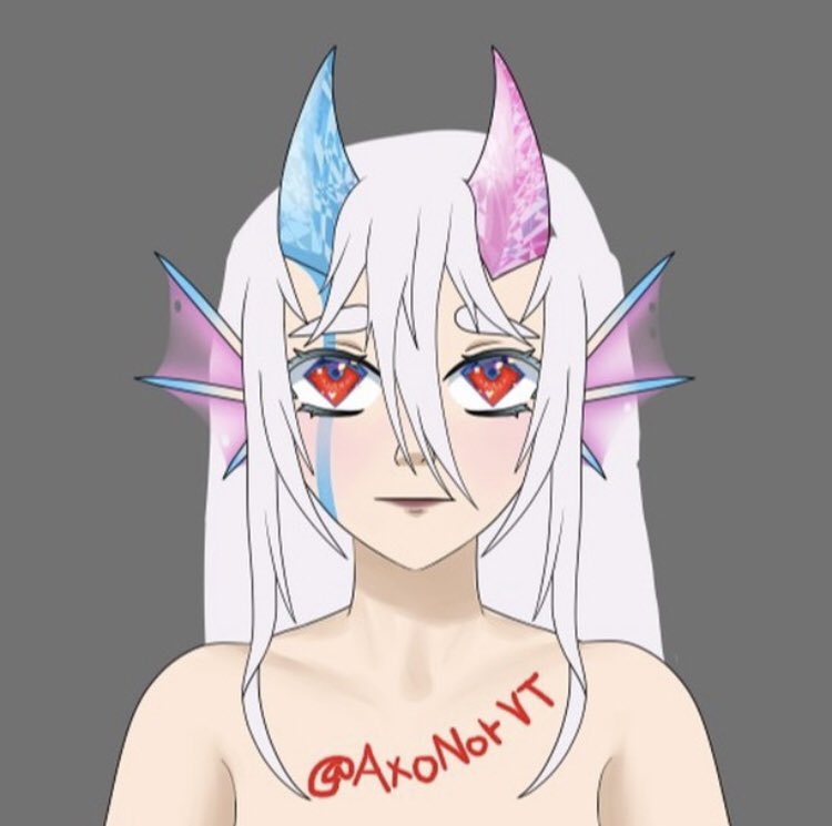 AxoNorVT's tweet photo. Getting closer to the finish line with my model ❤️🎉
#vtuber #axolotl #demon #originalcharacterart #originalart #oc https://t.co/kCly4UguVG