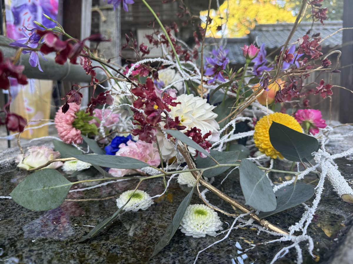 花手水の入れ替えを行いました。
#糸島花手水
#櫻井神社