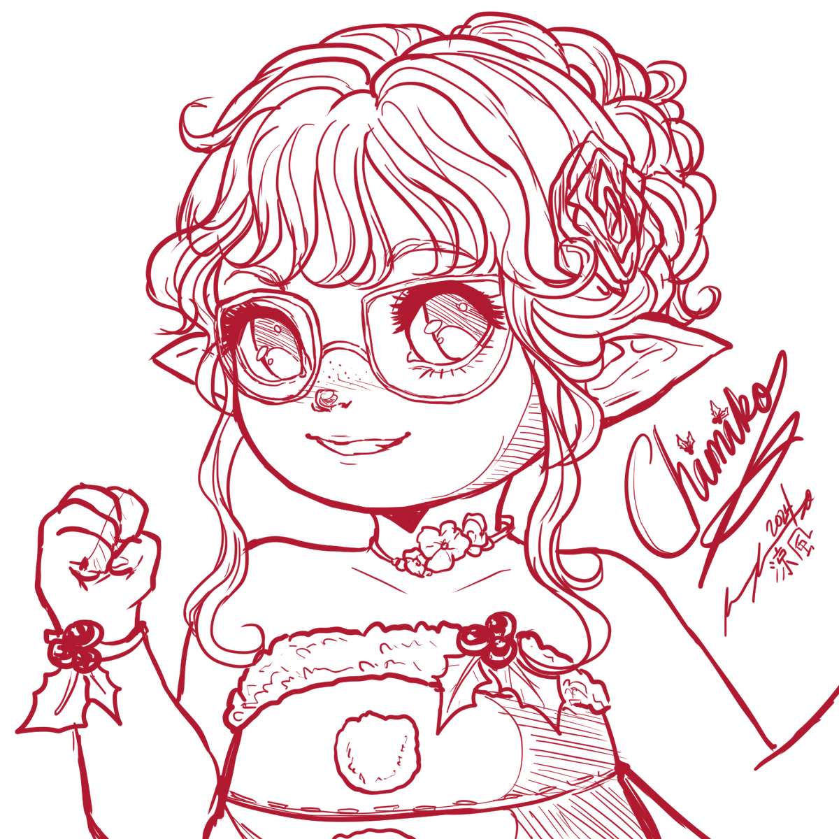 MizunoSuzuka's tweet photo. Another fun and successful night at #clubIgnition! Thank you all again for giving me your lovely characters to draw up! Happy Holidays to everyone at @DiamondDE_FFXIV and @Cool_cat_crew  for making the night great! 1/2 https://t.co/5HmSJteLo4