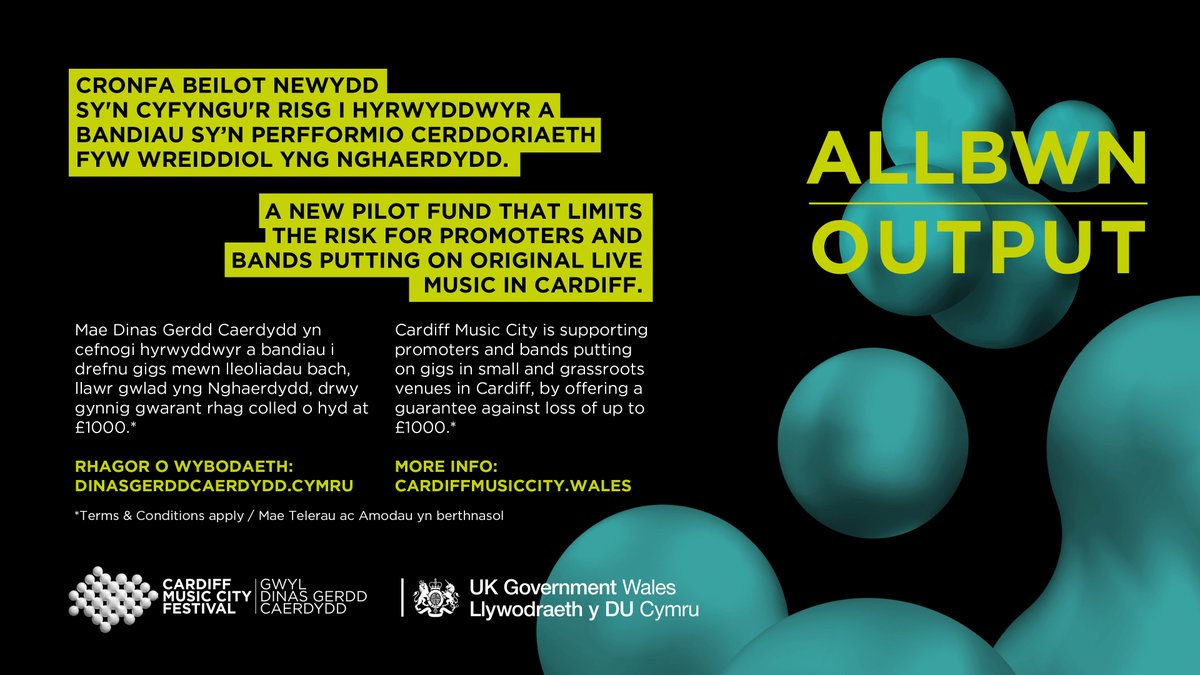 📢 📢 Yn galw hyrwyddwyr a bandiau
// YMGEISIWCH HEDDIW | 🔗 bit.ly/allbwn