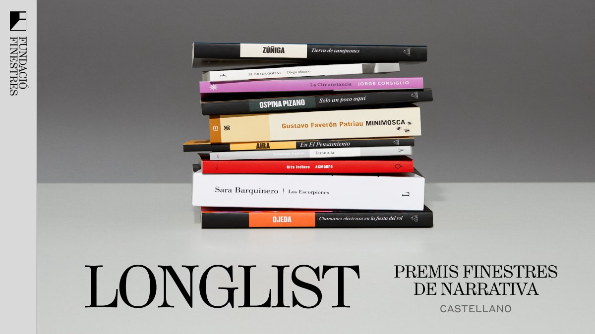 El Jurado Finestres se dedica a leer todo lo que se publica en llengua castellana a lo largo del año. De estas lecturas y de intensos debates sale la longlist con los diez finalistas al Premio Finestres de Narrativa en castellano.

Aquí los tenéis. ¡Enhorabuena a todos!