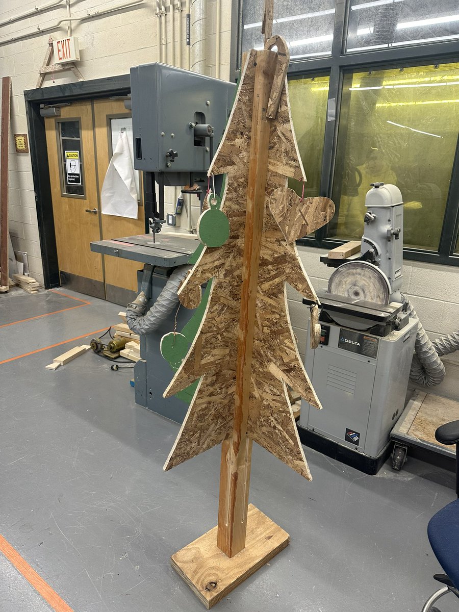 Happy Holidays from the River Valley Technical Center…..the tree was created by the Introduction to Carpentry students!