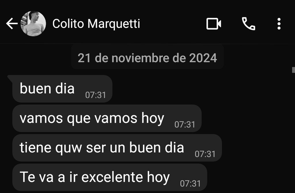 Esta mañana entre estudio y desvelo, me encontré hurgando en un chat lleno de buenas intenciones. Casi un mes después, justo cuando lo necesitaba. Y a dos semanas de no tenerte en este plano.
Me fue bien.
Gracias colo querido, te llevo en el cora 🧡🪽