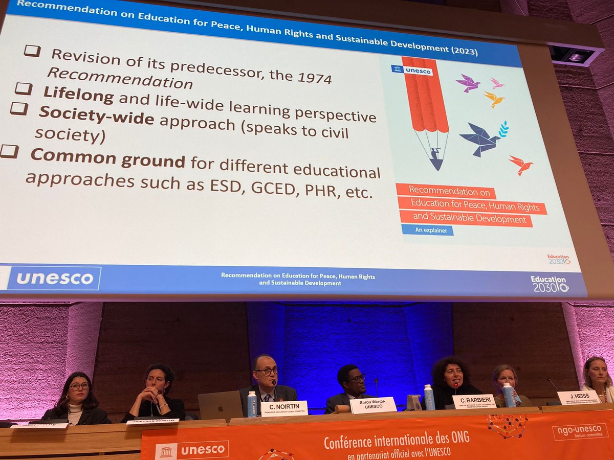 Dans le cadre de la conférence internationale des ONG de 2024, Cyril Noirtin, Directeur Général Adjoint de l'ISC Paris, a présidé une table ronde sur le rôle de l'éducation dans la paix et le développement durable 🗣👏