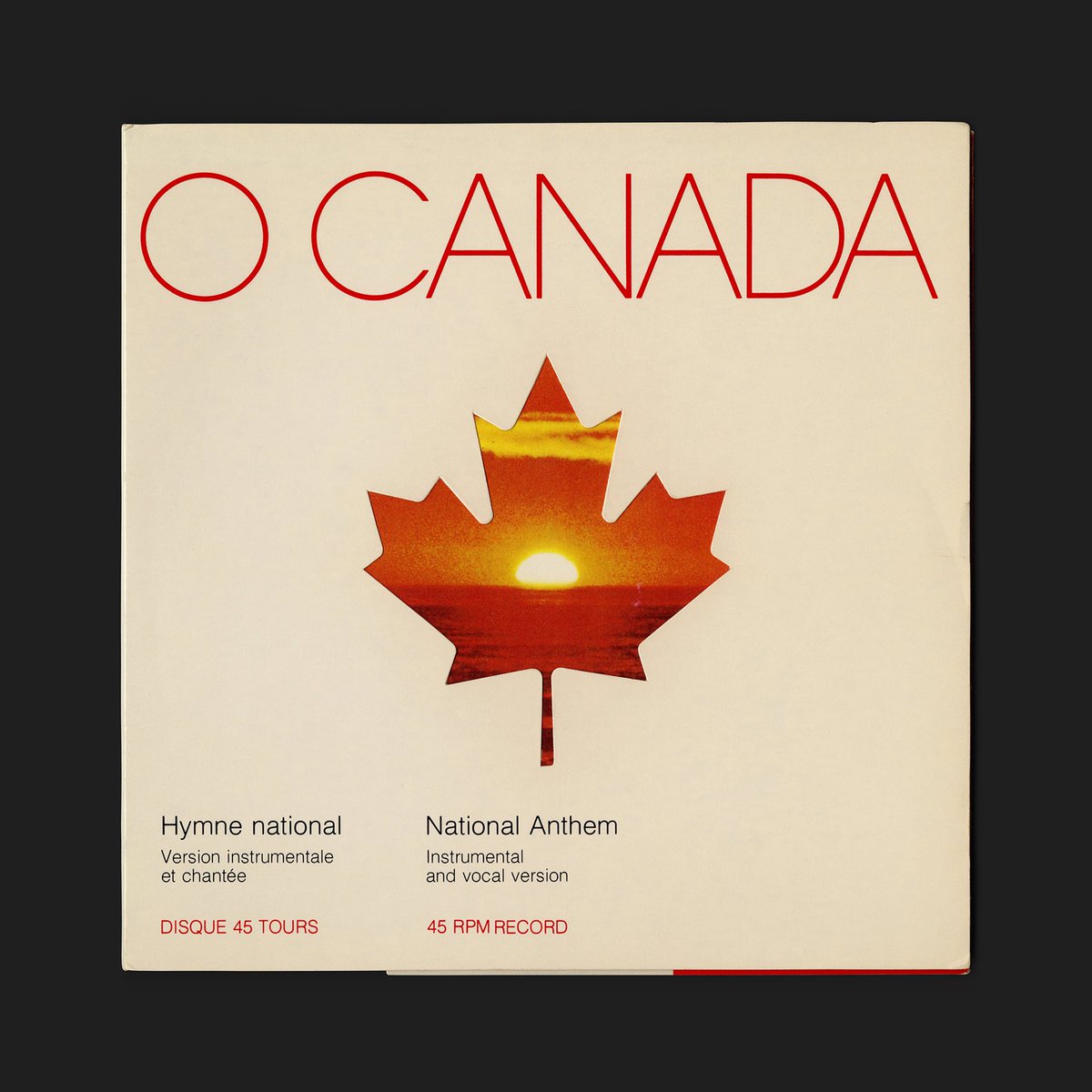 CM NEW addition
—
O Canada National Anthem Single
—
CM356
Artefact Type: 45 RPM Single
Year: 1976
Designer: Uncredited
—
Full Write-up &amp; 4 Images:
canadamodern.org/o-canada-natio…
—
#canadamodern #GovernmenCanada #canadiandesign #internationalstye #modernism #DesignArchive #DesignCanada