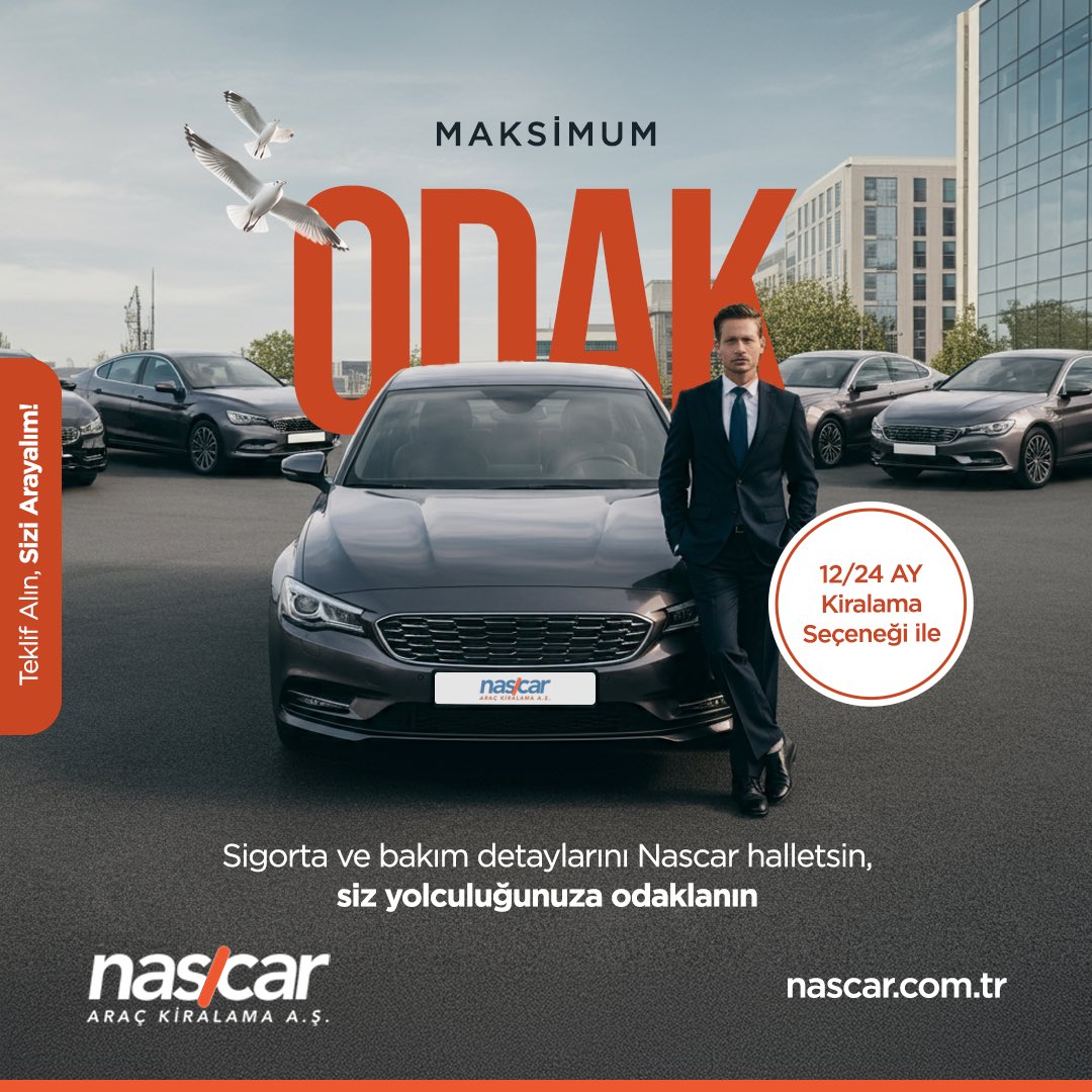 Sigorta ve bakım detaylarını Nascar hallederken, siz yolculuğunuza odaklanın. 🚗
Detaylı bilgi için bize ulaşın. ✨

🌐 nascar.com.tr 

#Nascar #NascarFilo #FiloKiralama #Prestij #İşDünyası #AraçKiralama #Profesyonellik