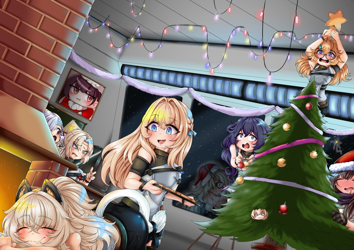 IdwShikikan's tweet image. Time to decorate Elmo for our first Christmas together

#GirlsFrontline2Exilium 
#gfl2exiliumFanWorkContest