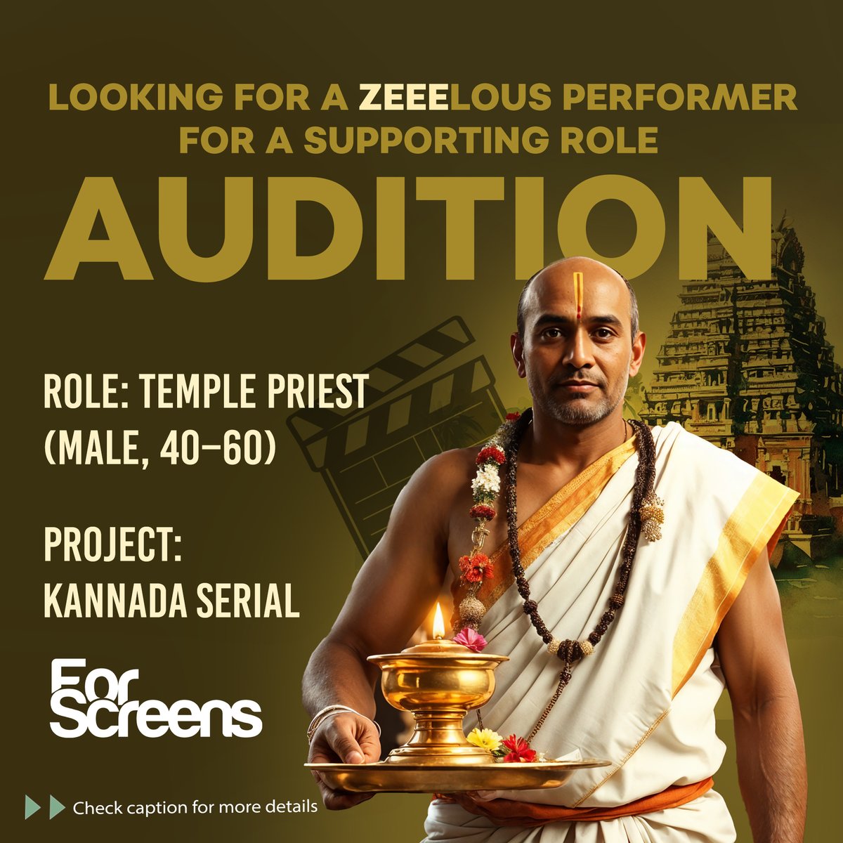 forscreens_in's tweet image. Are you a zeeelous performer ready to bring a temple priest to life on screen? Join us for an exciting Kannada serial with a leading production house!🎬

Apply now - forscreens.in/en/jobs/90 or reach out to us at 9364893735.

#CastingCall #KannadaSerial #ForScreens