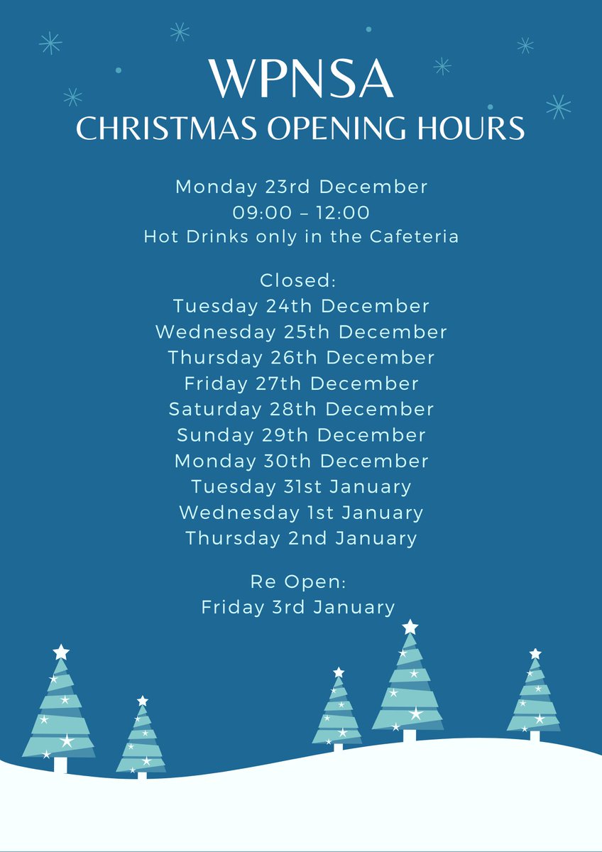 Merry Christmas and a Happy New Year from everyone at WPNSA