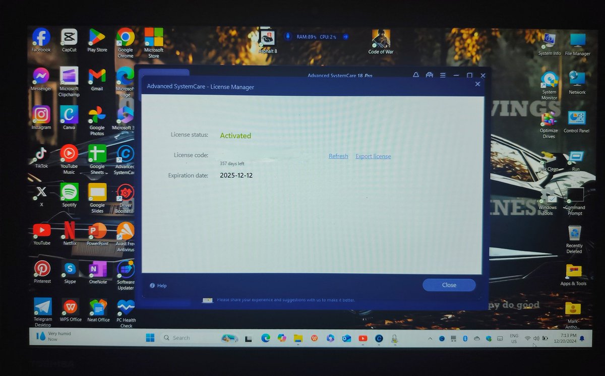 FOR THOSE WHO WANTS THEIR LAPTOP/PC UPDATED DRIVERS FOR SMOOTH USE PM ME 

:DRIVER BOOSTER PRO 1 YEAR SUBSCRIPTION 📍

:ADVANCE SYSTEM CARE PRO 1 YEAR SUBSCRIPTION📍